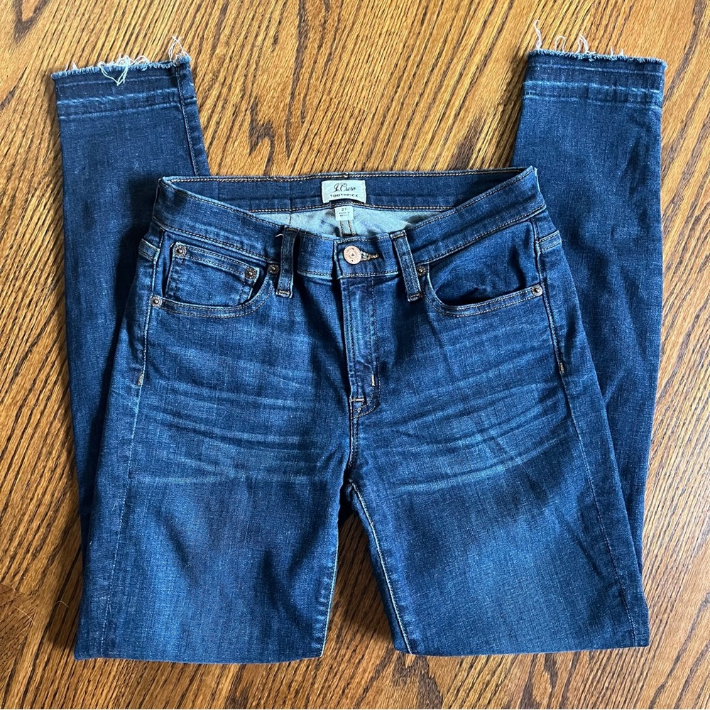J.Crew Toothpick distressed Dark Blue Denim Jeans
